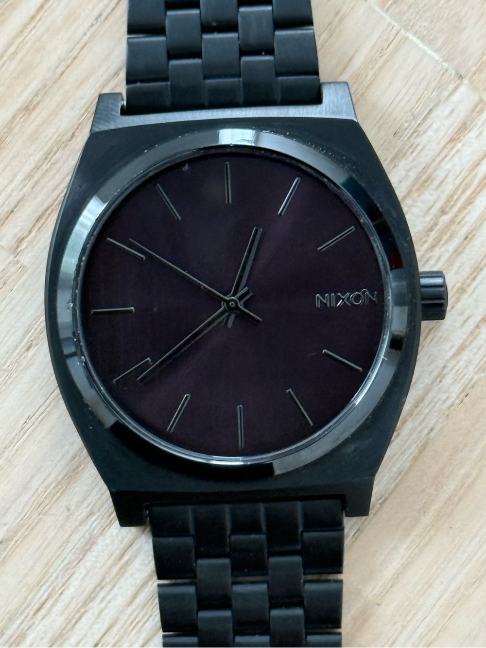 Nixon Minimal The Time Traveler Black Dial Stainless Case Adjustable Bracelet